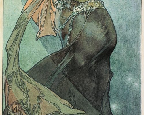 Alphonse Mucha, Studi per La luna e le stelle: La stella polare, 1902 © Mucha Trust 2025